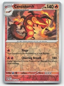 Pokemon Centiskorch 037/162 Reverse Holo Uncommon SV05: Temporal Forces NM/LP - Picture 1 of 2