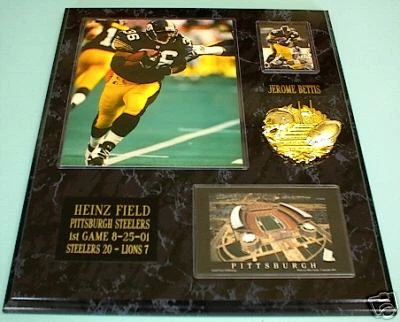 STEELERS JEROME BETTIS ACTION HEINZ FIELD PLAQUE Cover