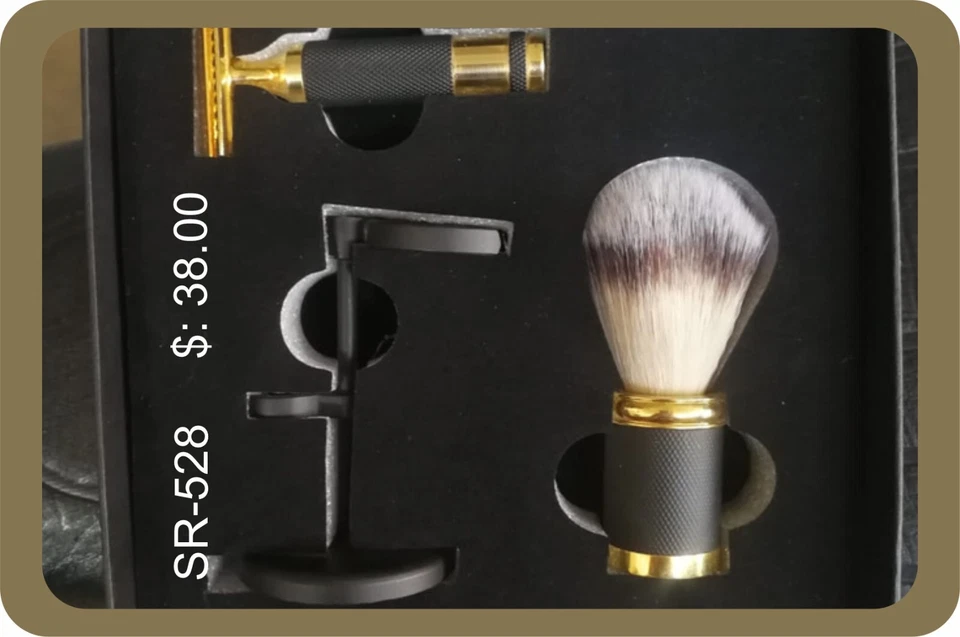Men's Shaving Set | Razor, Brush, Stand | Conjunto de barbear para barbeiro - Image 1 of 1