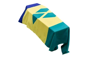 St Vincent and The Grenadines Flag Coffin Drape - Quick Dispatch - Picture 1 of 5