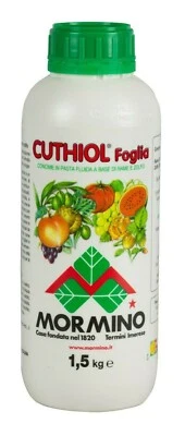 CUTHIOL FOGLIA RAME E ZOLFO LIQUIDO 1,5 KG FUNGHICIDA AMMESSO IN AGRICOLTURA BIO