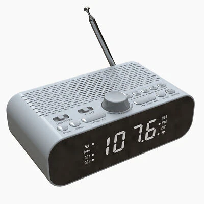 Alarm Clock Radio speaker Streaming Play LED Display Bedside FM Clock Radio - Image 1 of 4