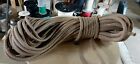 8 mm x 84 ft. 16 Strand Hollow Braid Polyethylen Rope hank. Tan. Made in USA.