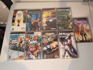 CASES ONLY LOT of 9 PSP PlayStation Portable cases With manuals Socom Jeanne SSX - Picture 1 of 11