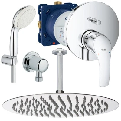 Unterputz Duschsystem, Kopfbrause 300 mm, Grohe Eurosmart + Tempesta UP Set Rund - Bild 1 von 4
