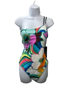 La Blanca Women's Standard Shoulder One Piece Swimsuit Size 10 Swimwear Floral - Picture 1 of 7