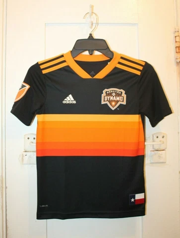 ADIDAS Houston Dynamo MLS Soccer #20 A.J. De La Garza Youth Boys Jersey Small Cover