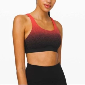 NWT Lululemon Energy Bra ~SIZE:10~Ombre Speckle Stop Jacquard Eb Black Thermal - Picture 1 of 5