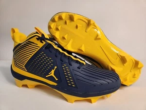NIKE AIR JORDAN FORCE SAVAGE 3 PE FOOTBALL CLEATS MICHIGAN SIZE US 15 FJ4966-407 - Picture 1 of 11