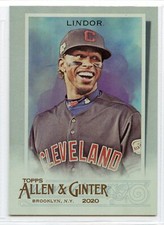 2020 Topps Allen & Ginter Silver Portraits - #93 - Francisco Lindor - Indians