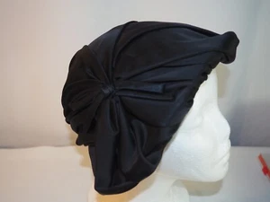 Vintage Ladies Black Hat Mid Century Sz 6 1/2 - Picture 1 of 5