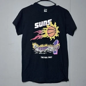 Camisa Phoenix Suns Adulto Pequeña Negra Manga Corta NBA Baloncesto Gráfico Leer - Imagen 1 de 5