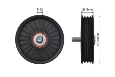PULLEY IDLER V-BELT FOR CHEVROLET AVEO KALOS LA/CETTI 1.4-1.8 - Image 1 of 4
