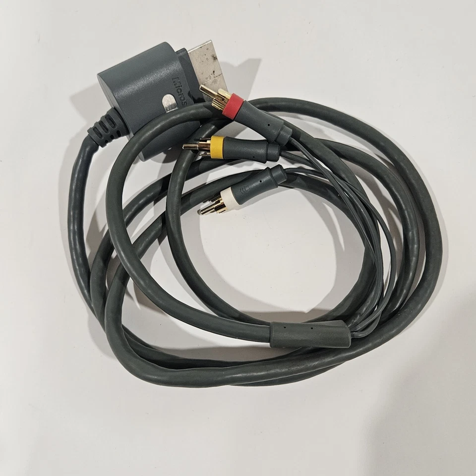 XBOX 360 Genuine Official OEM Microsoft Composite AV Audio/Video Cable - Image 1 of 3