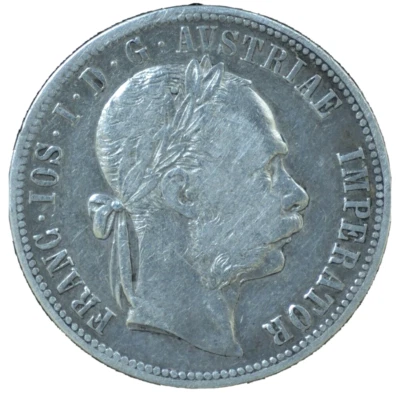 RARE 1879 AUSTRIA FRANZ JOSEPH 1 FLORIN - GREAT CONDITION COIN - Image 1 of 2
