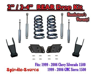 2" / 4" Lower Drop + SHOCKS FOR 99 - 07 Chevrolet Silverado / GMC Sierra 1500 V6 - Picture 1 of 1