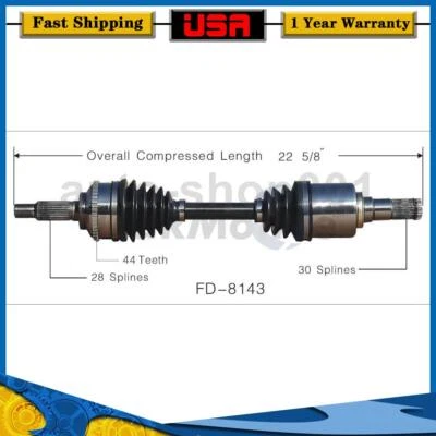 Front Left CV Axle Joint For Mazda Tribute AWD 3.0L 2011 2010 2009 2008 2006 - Image 1 of 2