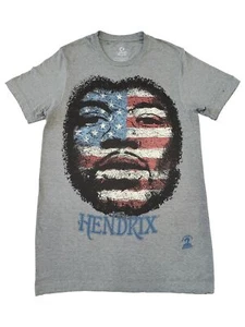 Womens Jimmy Hendrix American Flag Star Stripe Grey Short Sleeve T-Shirt Small - Picture 1 of 1