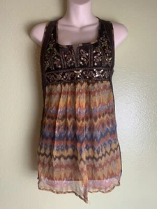 canotta etnica tribale con perline taglia S - Foto 1 di 6