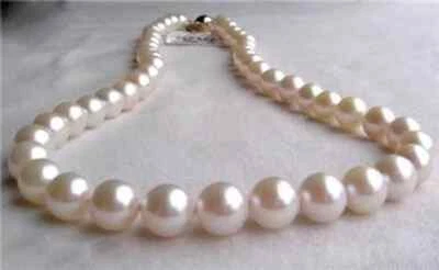 Real Natural 7-8 mm White Akoya Cultured Pearl Necklace 18Inches - Изображение 1 из 4