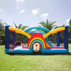 My 1st Jump N Play Rainbow Bounce House - Foto 1 di 11