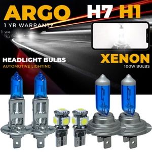 H7 T10 H1 100w Super White Xenon Upgrade Head Light Bulbs Set Main Beam 501 Led - Picture 1 of 21
