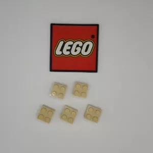 LEGO 2 x 2 Brick TAN (x5) 3003 NEW REPLACEMENT PARTS - Picture 1 of 3