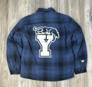 BYU Brigham Young University Fleece Vintage Shirt Jacket Mens Size Medium - Used - Picture 1 of 6