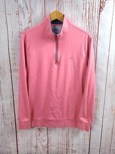 Izod Saltwater Pullover Adult M Pink Relaxed Classics 1/4 Zip Sweatshirt Outdoor - Picture 1 of 15