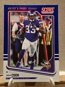 2018 SCORE Dalvin Cook Blue Holo-Foil Artists Proof Parallel #33/35 {Jersey #} - Picture 1 of 4