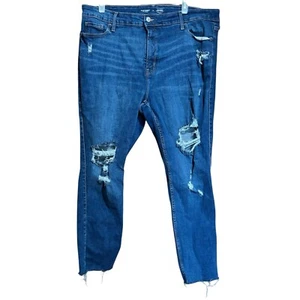 Old Navy Jeans Donna 18 Blu 360 Elasticizzato Extra High Rise Rockstar Super Skinny - Foto 1 di 8