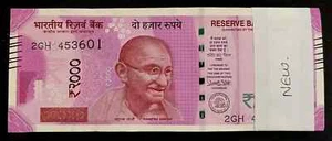 India 2000 RUPEES P-116 2016 x 10 Pcs Bundle UNC Mangalyan INDIAN Satellite NOTE - Picture 1 of 9