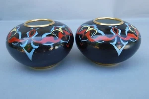 Pair Bernardaud France Art Deco Porcelain Vases Signed Artist "A" - Picture 1 of 12