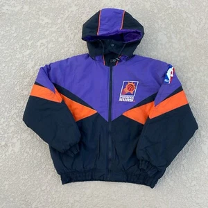 Pro Player Phoenix Suns Vintage 90s Puffer Jacket Men's XL Full-Zip NBA Sports - Picture 1 of 11