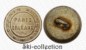 Button Chemin Iron Paris-Orléans. France, to The 1880. 15 MM - Picture 1 of 2