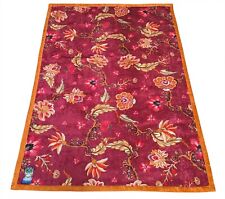 LUXURY QUALITY MULTI COLOUR RED GOLD ORIENTAL JAPANESE FLORAL RUG 127 x 173cm