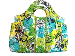 Vera Bradley Limes Up Abby Bag Purse Green Yellow White Hand Bag - Picture 1 of 6
