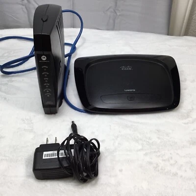 Motorola Surfboard Cable Modem Model #SB5101 + Linksys Router #WRT54G2 V1  - Image 1 of 4