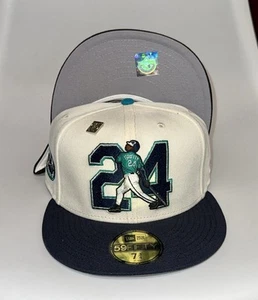 NewEra 59Fifty Seattle Mariners Ken Griffey jr #24 Size 7 3/4 Fitted Hat - Picture 1 of 5
