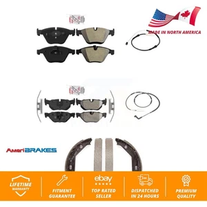Front Rear Ceramic Disc Brake Pads And Wear Sensors Kit (5Pc) For BMW 328i - Picture 1 of 12