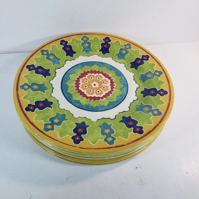 "Juego de 6 platos de cena Better Homes and Gardens de 10,5"" de diseño amarillo verde"  Foto 1 de 4