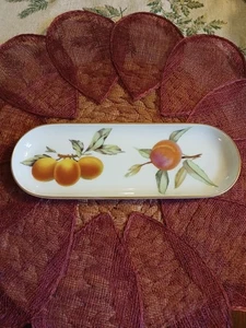 Vintage Evesham Gold Royal Worcester Porcelain Tray 8 3/4" - Picture 1 of 8