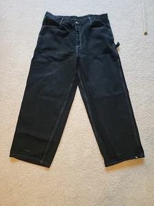 Pantalone vintage anni 90 Lowrider carpentiere cholo cruiser 44x32 nero - Foto 1 di 13