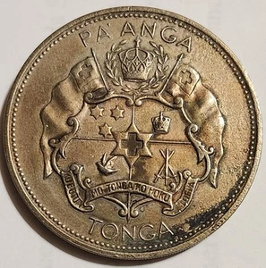 1967 Tonga 1 Pa'anga Salote Tupou III- Coin Low Mintage 300,000 First Year Issue - Picture 1 of 2