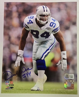 Foto firmada por DeMarcus Ware de los Dallas Cowboys 8x10 autógrafo de fútbol americano Beckett  Foto 1 de 4