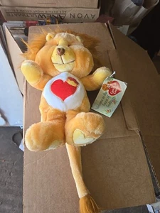 Peluche Kenner Care Bear Cousins Brave Heart Lion 13" vintage 1984 con etiqueta colgante - Imagen 1 de 5