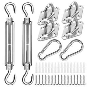 JAMATA Kit di Fissaggio per Tenda da Sole 40 Pezzi Kit per Tenda a Vela in - Foto 1 di 8