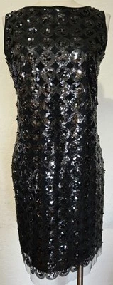 Vestido ajustado sin mangas de lentejuelas negro Milly talla 4 Foto 1 de 4