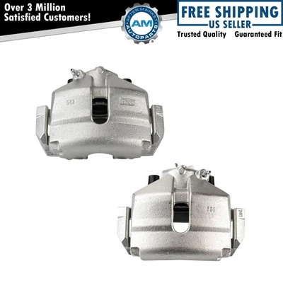 Front Brake Caliper Set Fits 2010-2015 Audi 2005-2019 Volkswagen - Image 1 of 4