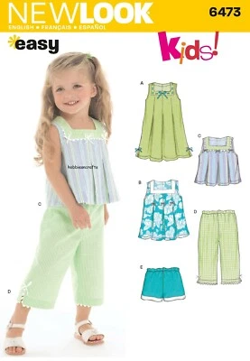 New Look 6473 KLEINKINDER Separate Nähen Muster Kinder Alter 6 Monaten - 4 Jahre - Bild 1 von 4